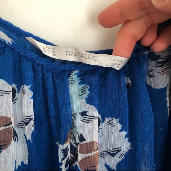 Zara Flowy Blue Maxi Dress - Picture 5 of 9